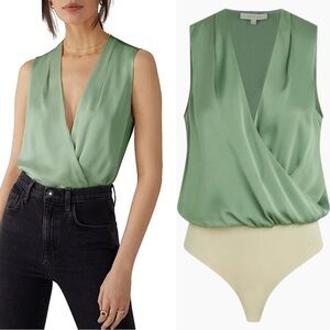 Favorite Daughter Date Sleeveless Bodysuit in Basil